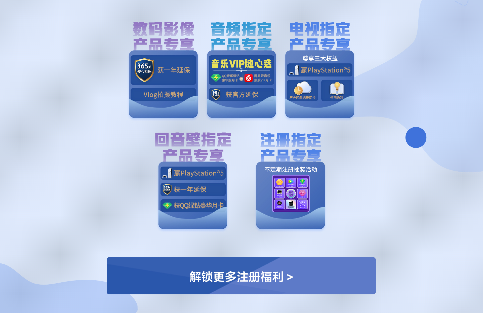 購買索尼產(chǎn)品后你注冊了嗎？